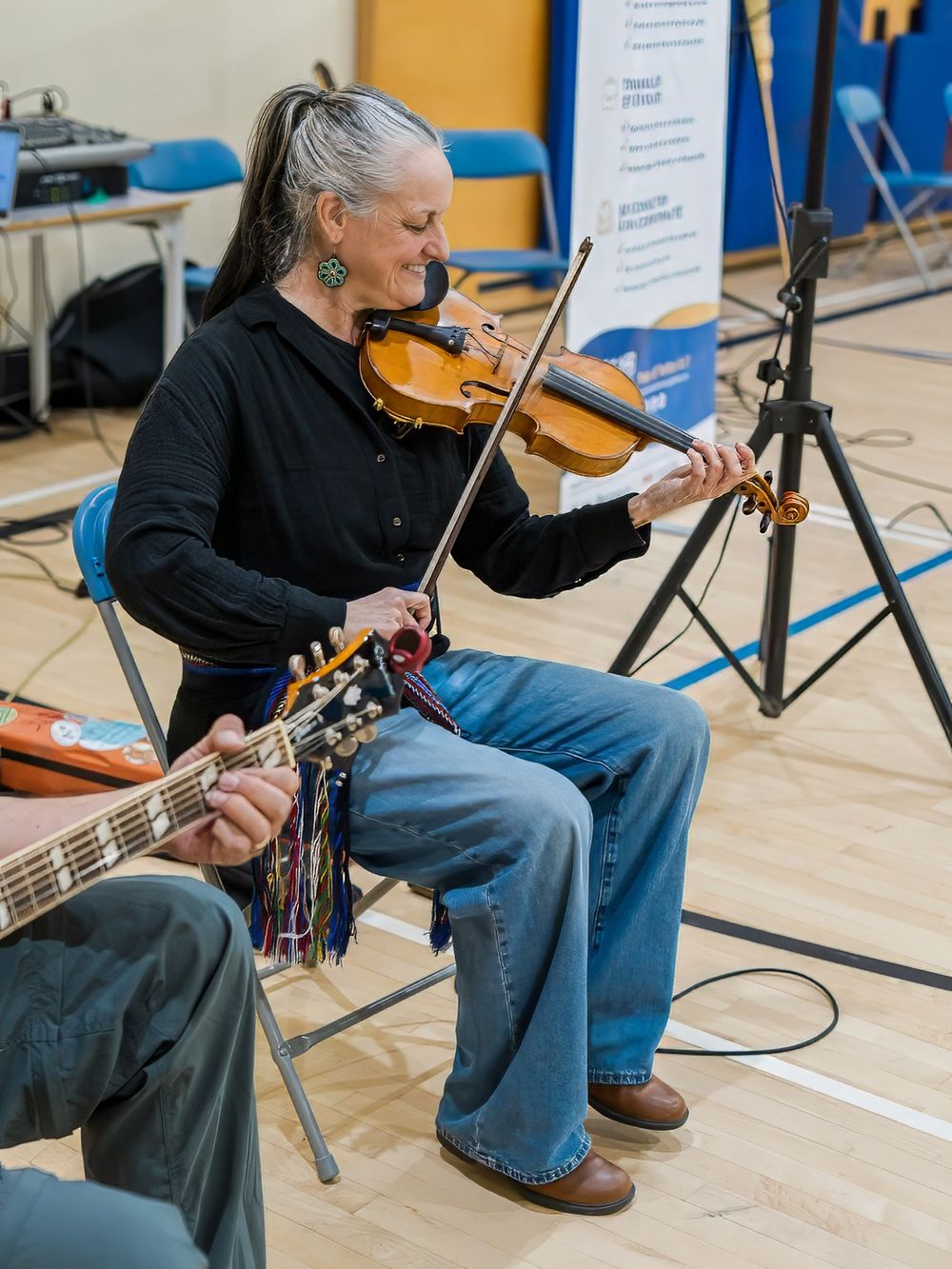 Violin performance at Welcome Day